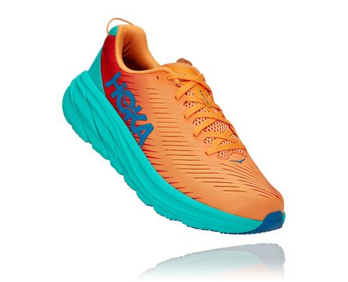 Hoka One One Herre Rincon 3 Road Løpesko Blazing Oransje/Fiesta Norge-03TCK